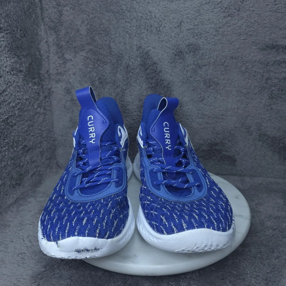 Under Armour Curry Flow Shoes Mens 11 Blue Basketball Sneakers Low Top